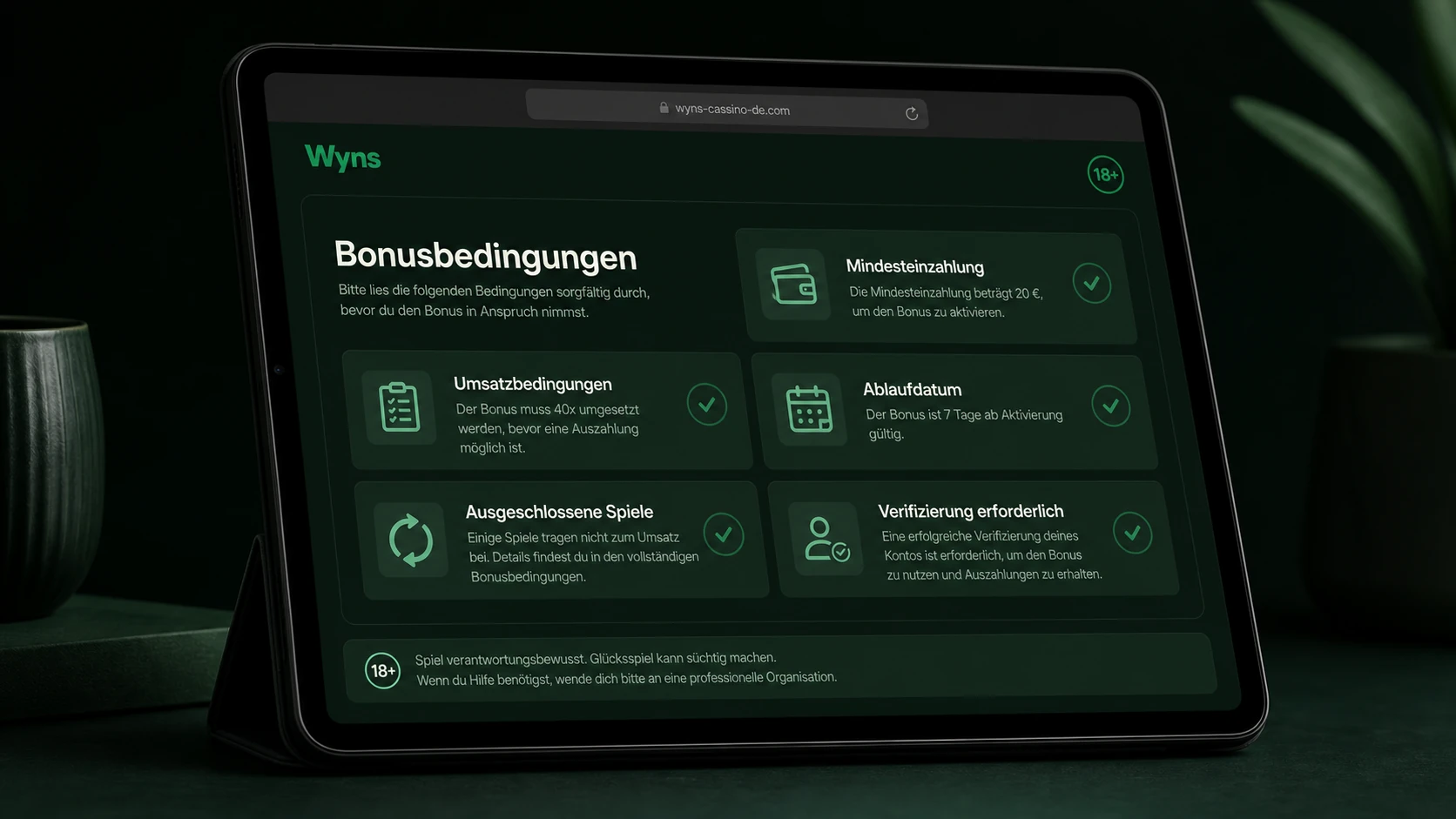 Bonusbedingungen verstehen
